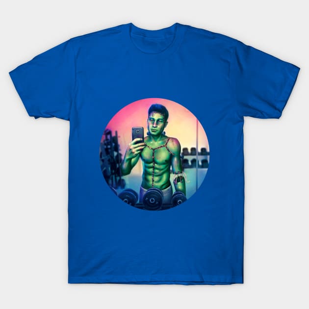 Frankenstein’s Body Building T-Shirt by Lyara Costa